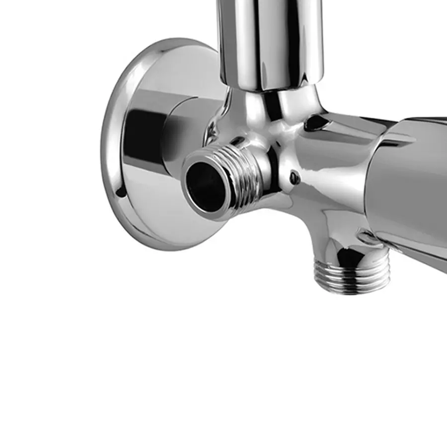 Essco by Jaquar MQT-CHR-526AFKN Chrome Finish Silver Stainless Steel 2 Way Angle Valve