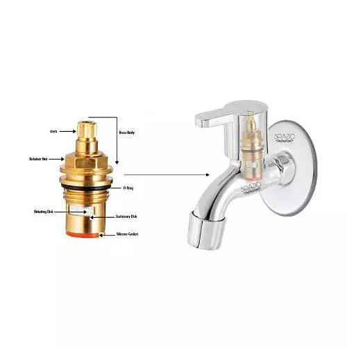 Sonaika Trbnzl-IN 14x12x5 cm Wall Mounted 0.3 Kg Nozzle Bib Tap (Pack of 1 Piece)
