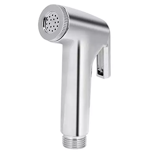 Luv Bath Health Faucet Gun Without Hose Pipe Ergonomic Design Chrome Finish Wall Mount ABS Plastic Silver