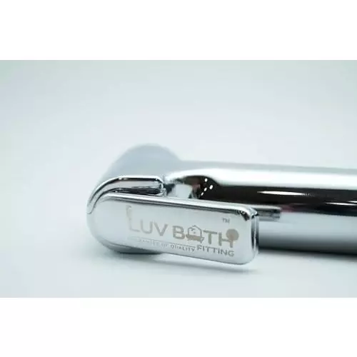 Luv Bath Health Faucet Gun Without Hose Pipe Ergonomic Design Chrome Finish Wall Mount ABS Plastic Silver