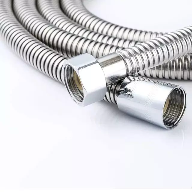 Luv Bath Shower Hose Pipe 1 m Hose Pipe Chrome Leak-Proof, Rust & Tangle-Free Stainless Steel Silver