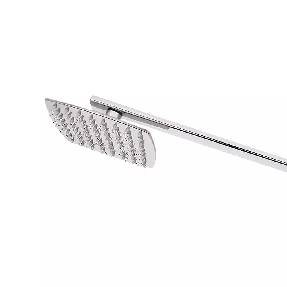 ELEGANT CASA Overhead Rain Shower with Arm Stainless Steel 150 mm Silver