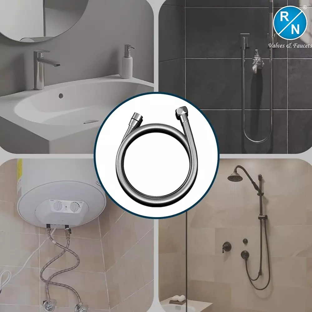 rn-shower-tube-with-all-brass-parts-silver-stainless-steel-1-m-length-rnsh610010-pack-of-100-pcs