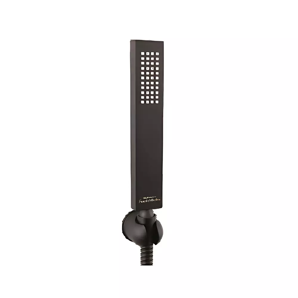 Somany Diamante Hand Shower French Collection All Black Finish Metal Body Wall Mount, 272141370071
