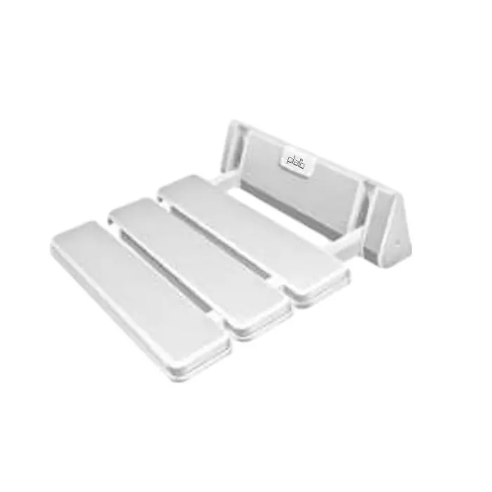 PLATO Shower Seat PVC Wall Mounted Upto 200 Kg Holding Capacity, 4290