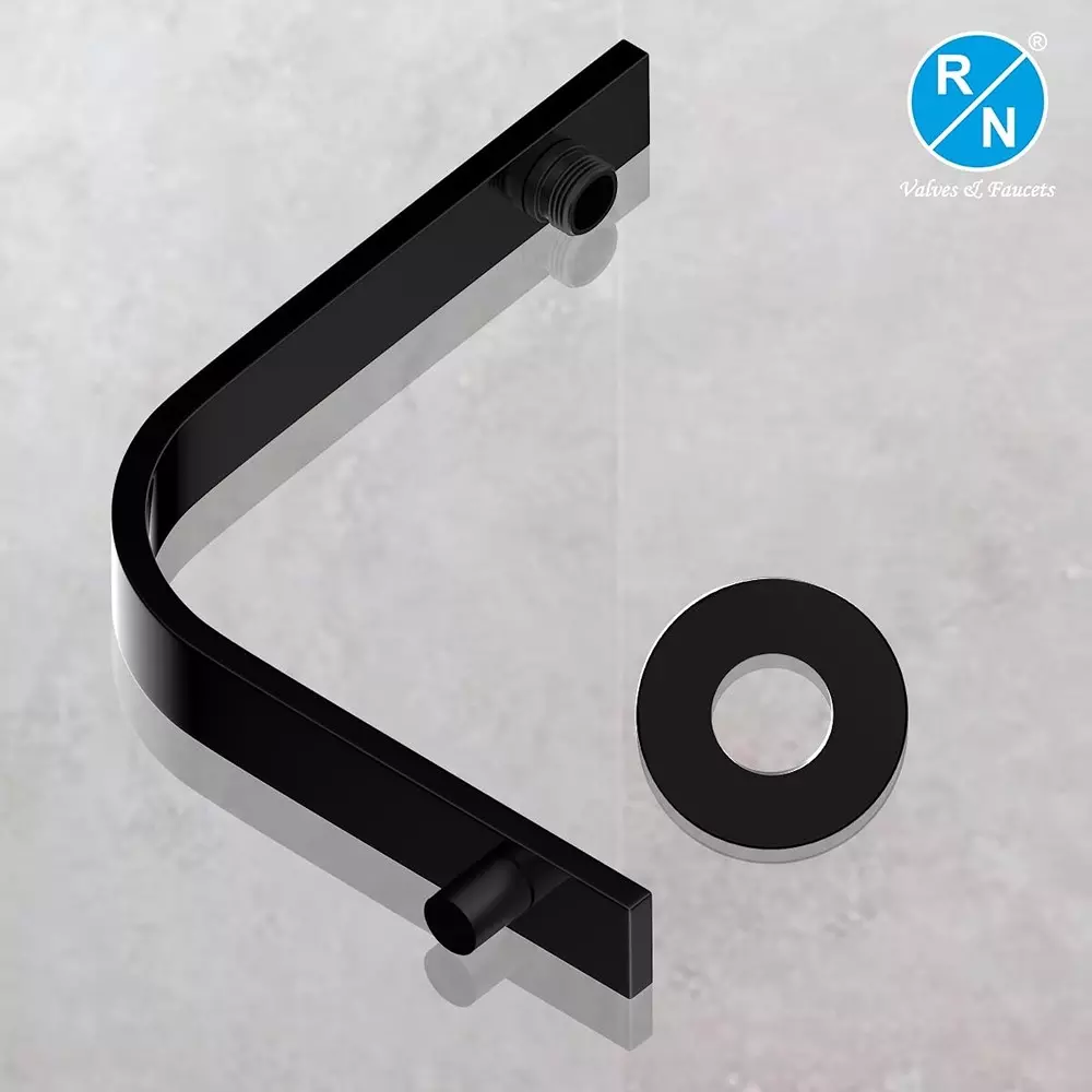 rn-shower-arm-black-chrome-rectangular-stainless-steel-black-4572-cm-18-inch-rn202b0718-pack-of-50-pcs