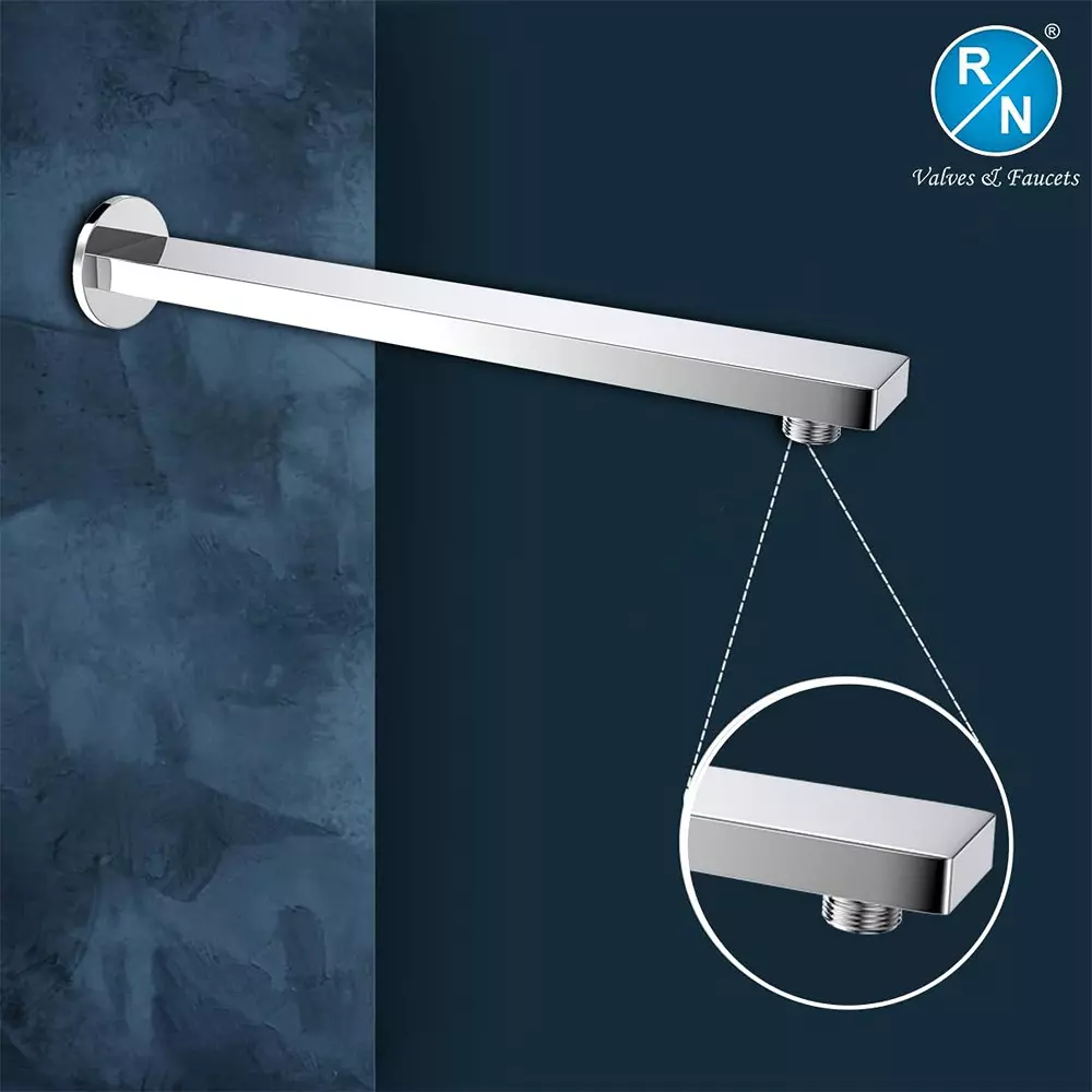 rn-shower-arm-chrome-plated-rectangular-stainless-steel-silver-3048-cm-12-inch-rn202a0112-pack-of-100-pcs