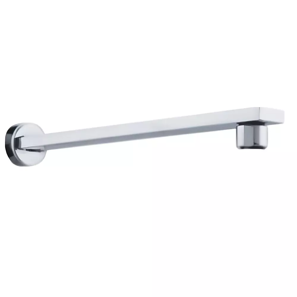 ELEGANT CASA Overhead Rain Shower Arm with Flange Stainless Steel Silver 375 mm (15 Inch), SAS7500