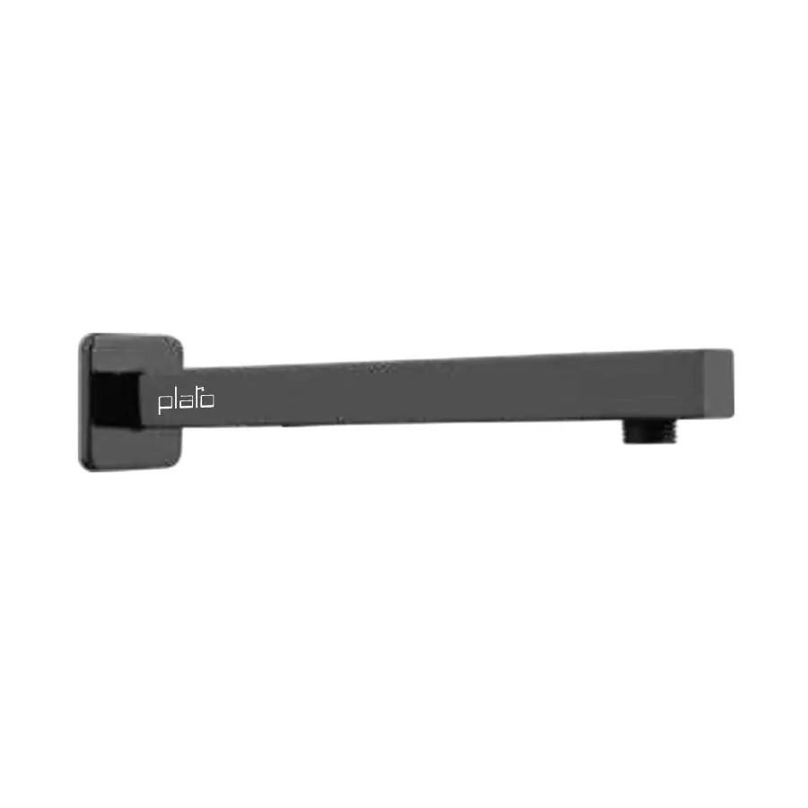 PLATO LAVANYA Series Cube Shower Arm 525 mm Black with Flange, 7119A BK