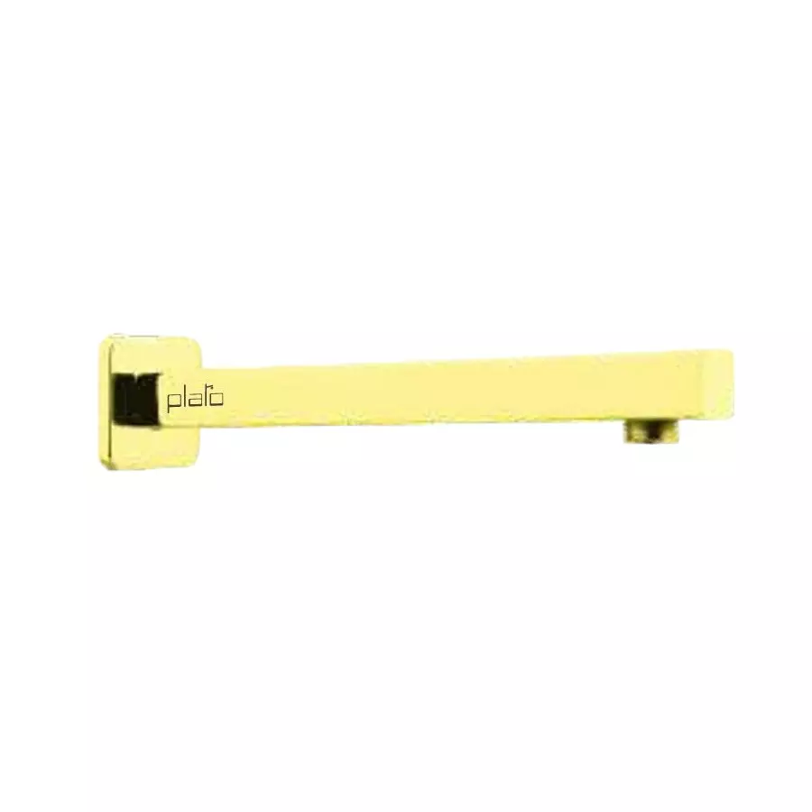 PLATO LAVANYA Series Cube Shower Arm 450 mm Gold with Flange, 7119 GD