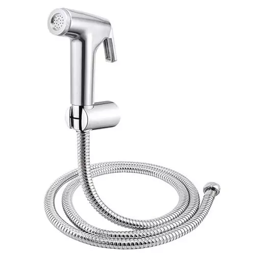 Luv Bath Wall Mounted Hook Jet Spray Holder Polished ABS Plastic Silver