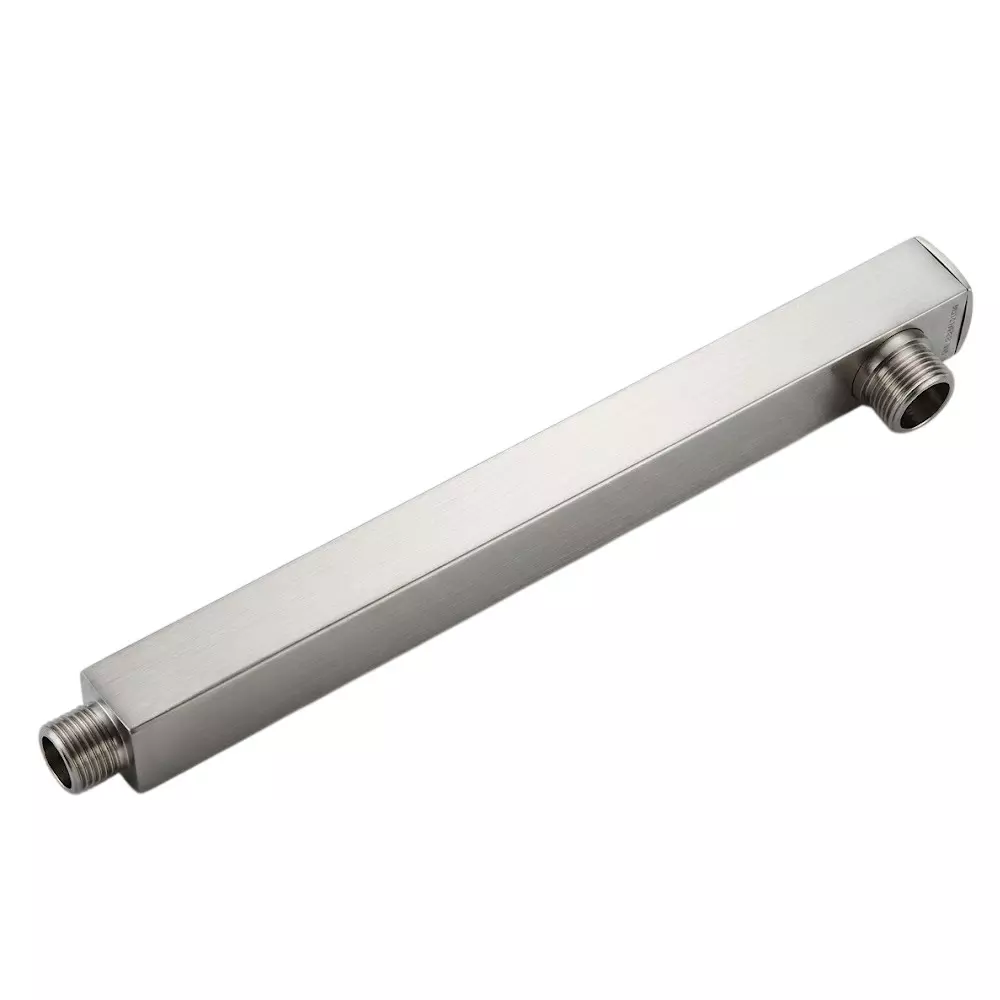 Aquai Shower Arm Square Shape 375 mm Size Silver Stainless Steel, BH-129-15