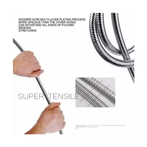 Bathberry Stainless Steel 1 m Flexible Shower Tube Silver