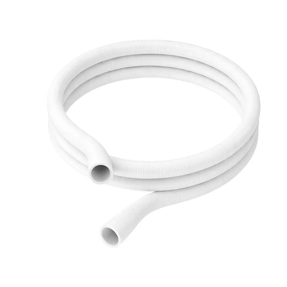 RN Shower Hose Pipe 1.5 m Length White PTMT for Bathing Shower Use, RNSH01A015 (Pack of 200 Rolls)
