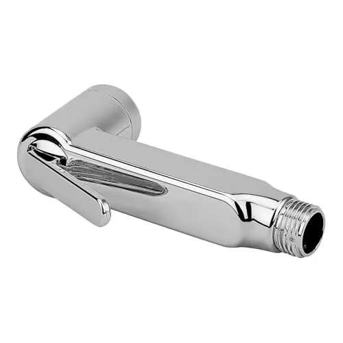 Luv Bath Jet Spray Gun Chrome High Pressure Ergonomic Design ABS Plastic Silver, LB162A