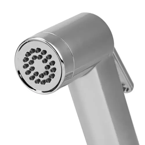 Luv Bath Jet Spray Gun Chrome High Pressure Ergonomic Design ABS Plastic Silver, LB162A