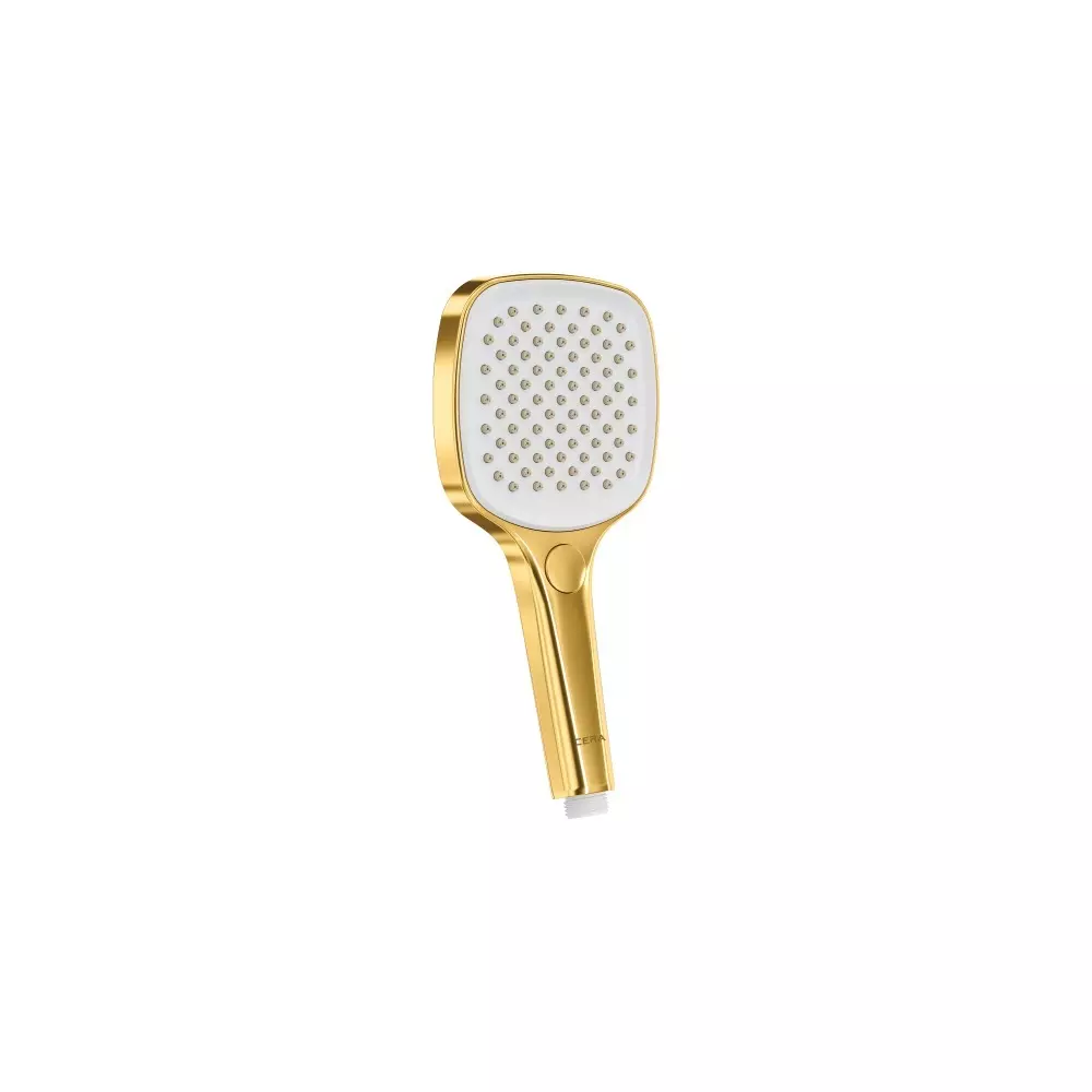 CERA 3 Flow Hand Shower Head with Pipe Kit 5x5 Inch (120x120 mm) Wall Hook 1.5 m French Gold Wall Mounted for Bathroom Use, F7030102FG
