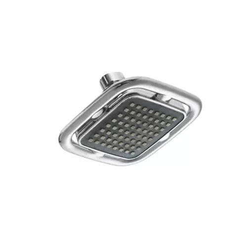 PLUMBER Single Flow Overhead Shower Double Rim (with Antilime Jets) without Shower Arm and Wall flange, DR-2101W