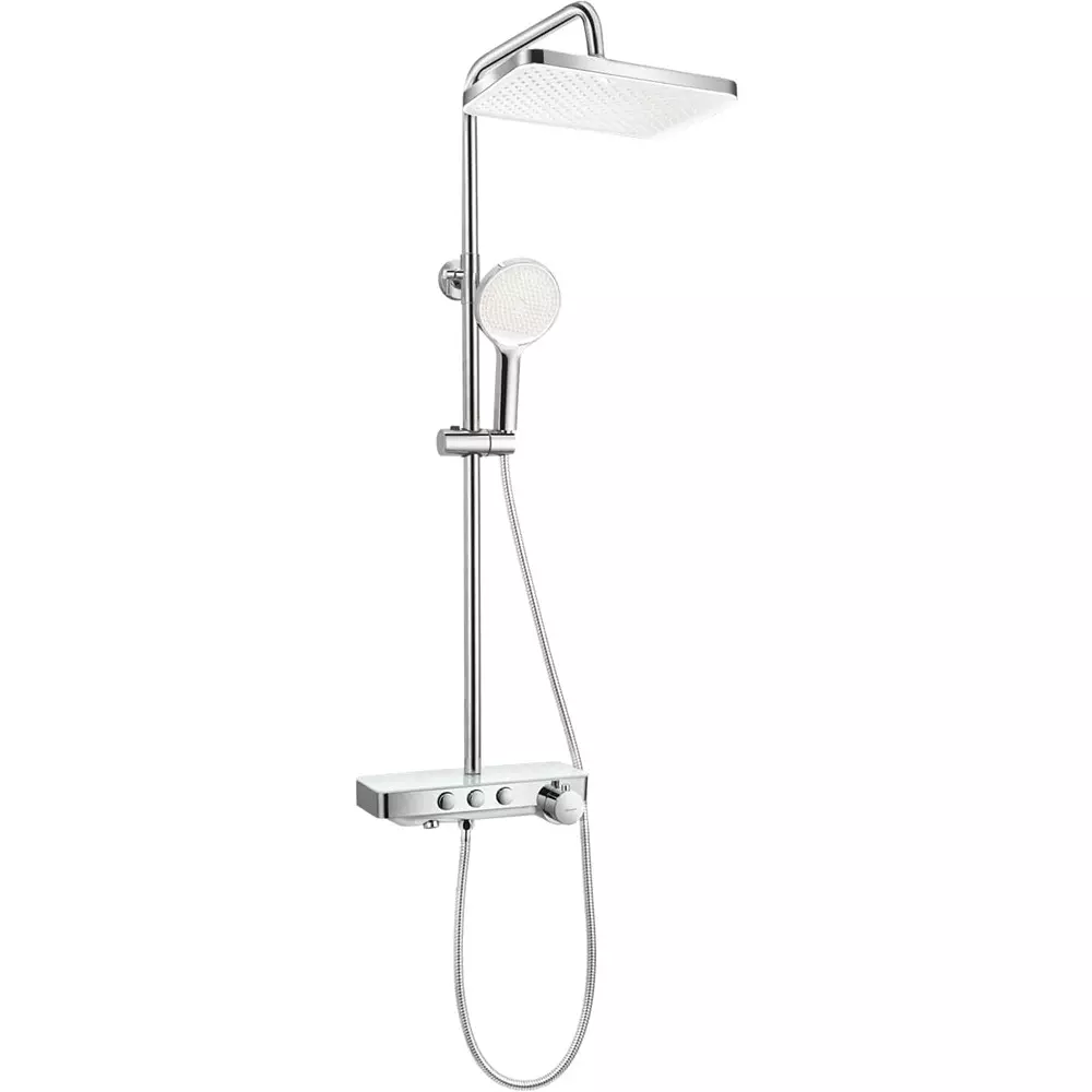 Parryware Serenity Shower Column Round Wall Mount with Child Lock Safety Chrome, T9958A1