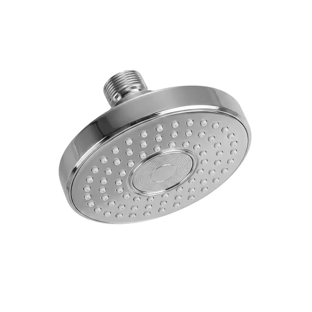 PLUMBER Ecoline Series Regina Overhead Shower 100 mm Round Shape ABS Plastic Body Wall Mounted in Silver Color, ENA-0210