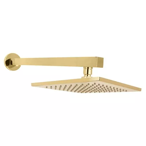 Buy Aquieen 8x8 inch Square ABS Gold Wall Mount Overhead Shower, AQN 656 from Industrybuying.com