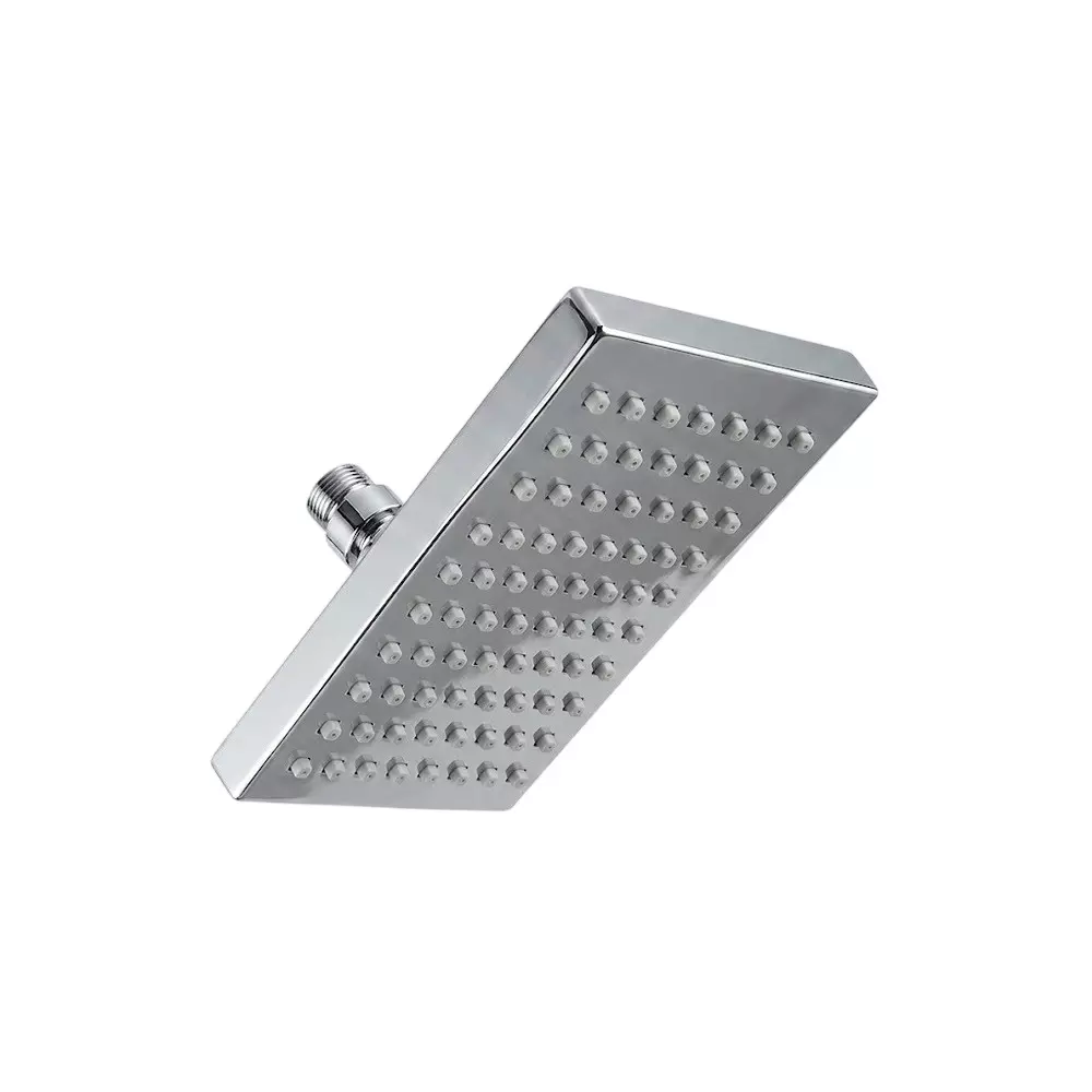 PLUMBER Ecoline Series Trend Overhead Shower 100 mm Square Shape ABS Plastic Body Wall Mounted in Silver & Grey Color, ED-0214