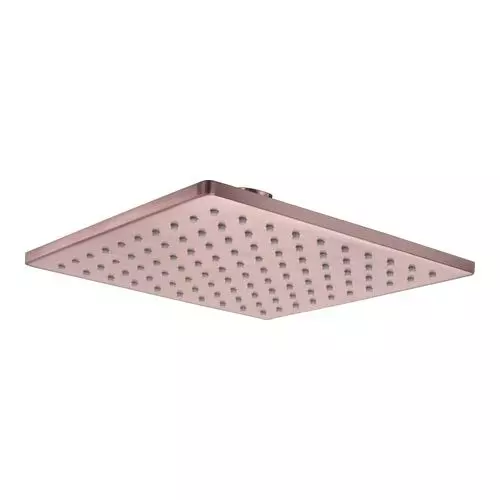 Somany Overhead Shower French Collection Rose Gold Metal Wall Mount Square Shape Size 200 mm, 272141370021