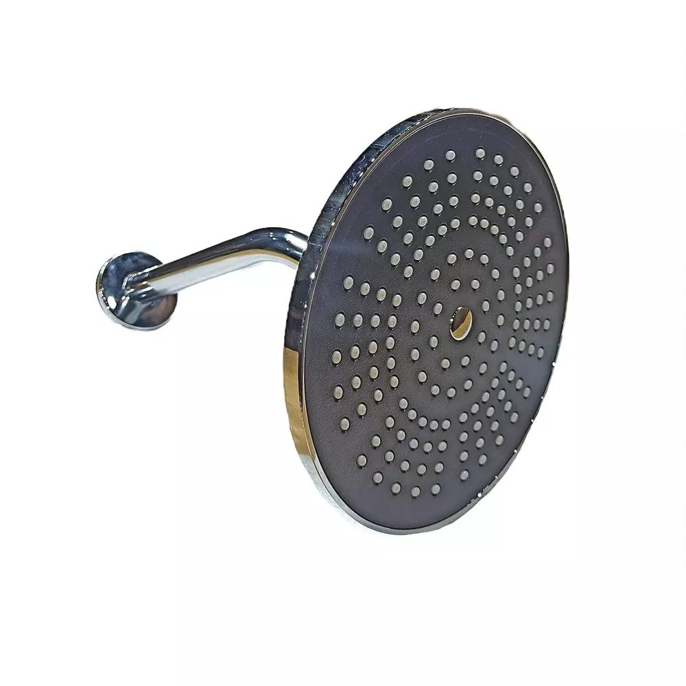 Somany Overhead Rain Shower 200 mm Cella Series Round Shape Metal Body Silver Color Ceiling Mount, 272221150011