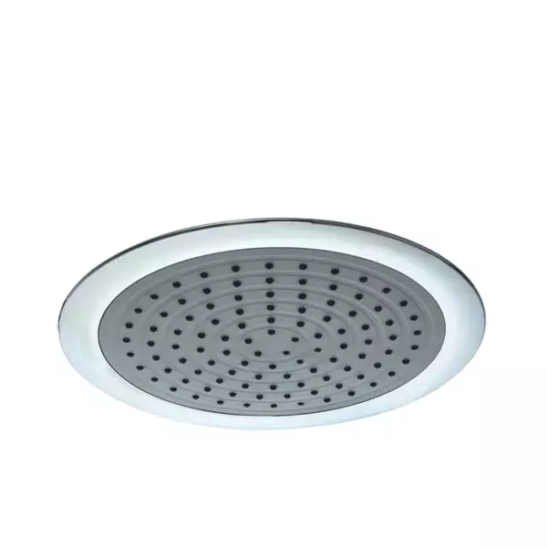 PLUMBER SLEEK Single Flow Overhead Rain Shower Silver (with Grey Face Plate) 250 mm without Shower Arm & Wall Flange, SLK-8002W