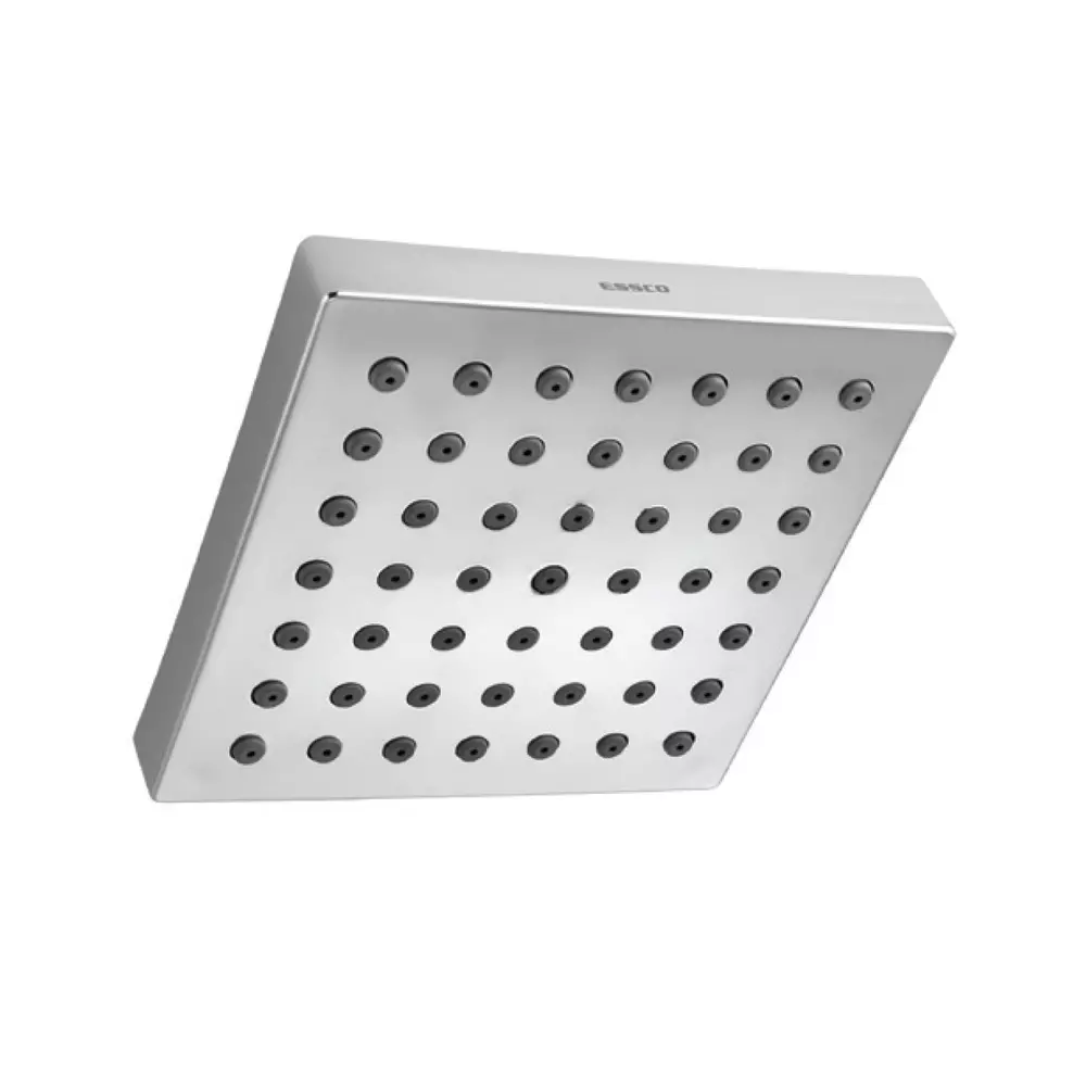 Essco by Jaquar Overhead Shower 114x114 mm Square Single Flow ABS Body Chrome Plated with Rubit Cleaning System, EOS-442
