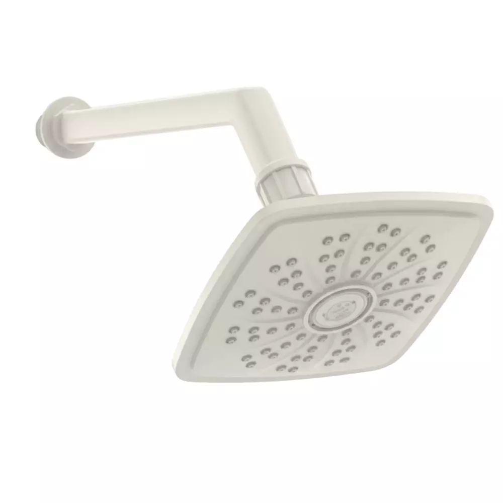 RN Overhead Shower Beige PTMT Square Shape 130x130 mm with 305 mm (12 inch) Arm, RNPTS01A11