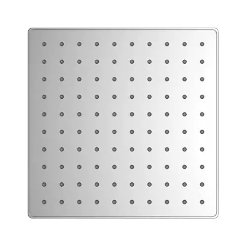 RN Venice 200 mm (8 inch) Stainless Steel Silver Wall Mount Overhead Shower Without Arm, RN65010200