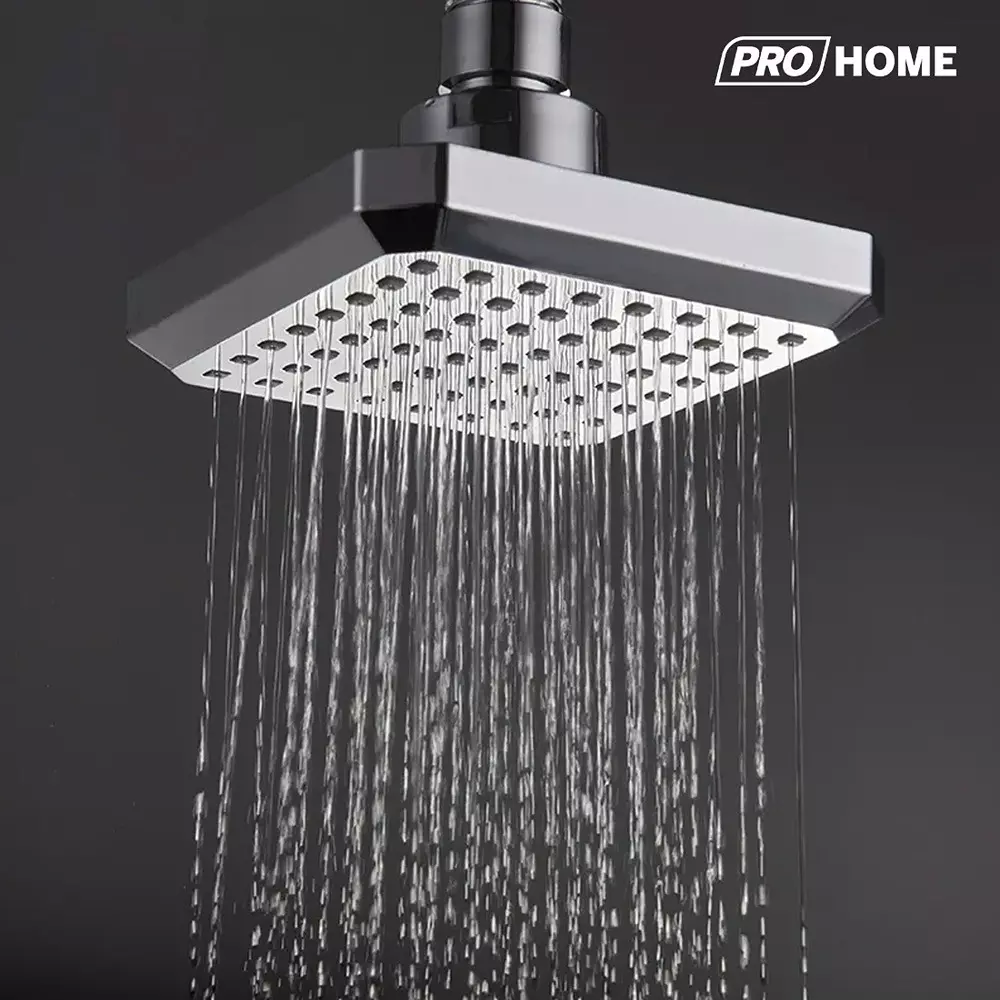 Pro Home Shower Square Shape 9 inch Chrome Finish Silver Wall Mount, PH-OHS-IGNIS-4x4-01