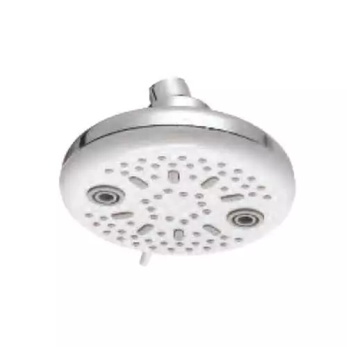 Somany Overhead Shower 125 mm Wave Series Round Shape ABS Body Silver Color Ceiling Mount, 272141290011