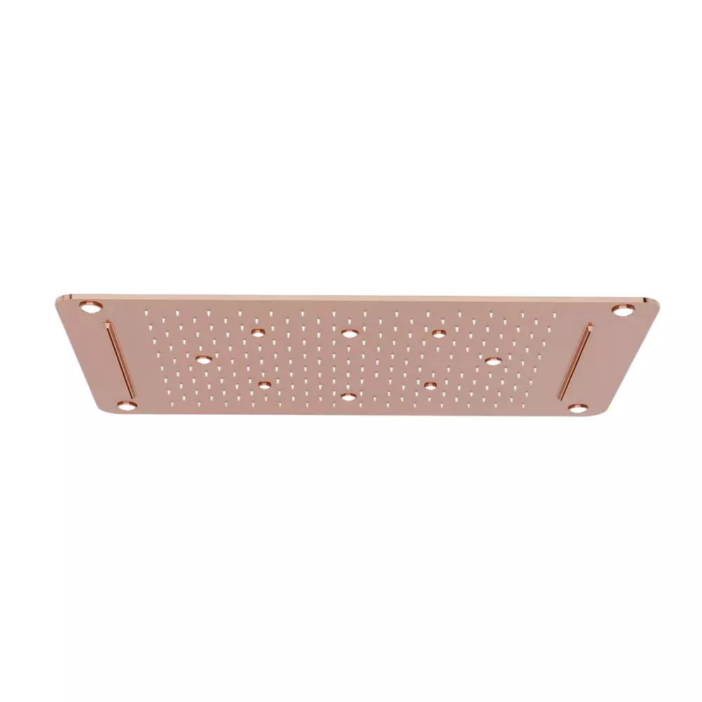 Parryware Horizon 3 Flow LED Rain Shower Ceiling Mount 700x380 mm Size Deep Rose Gold, T9651A4