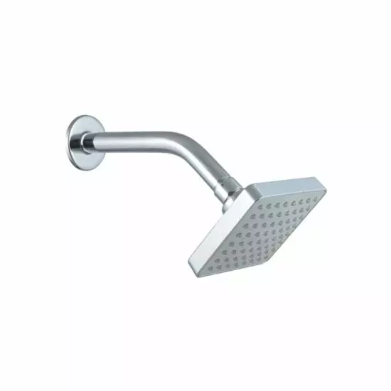 CERA Overhead Rain Shower ABS 100x100 mm Square with 200 mm (8 inch) Shower Arm, F7010115AB