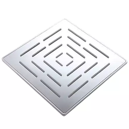 Somany Maze Shower 8 inch (203.2 mm) Square Shape Metal Body Silver Color Ceiling Mount, 272220730371