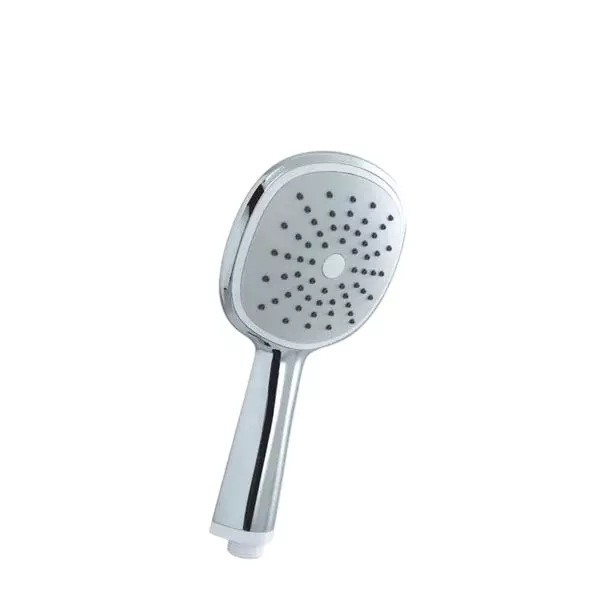 PLUMBER EDGE Single Flow Hand Shower Silver (with Grey Face Plate) without Tube & Holder, ED-8005W