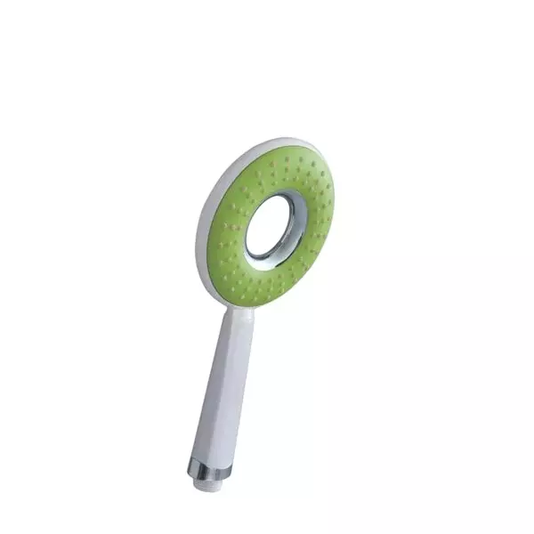 PLUMBER TRIA Single Flow Hand Shower Silver (with Green Face Plate) without Tube & Holder, TST-9000W