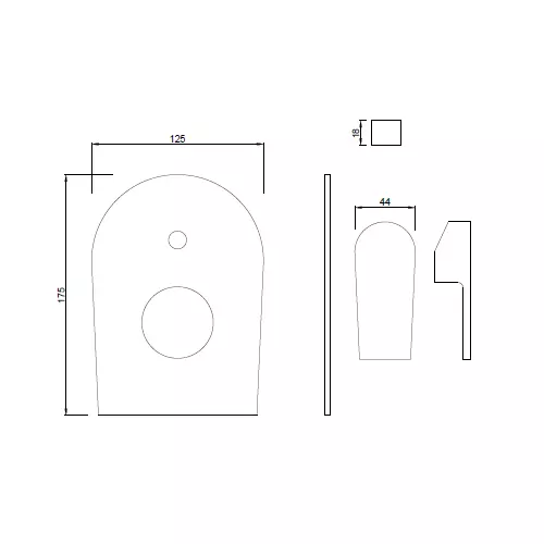 Essco by Jaquar Aria Exposed Part Kit Of Diverter - ARI-CHR-39065K