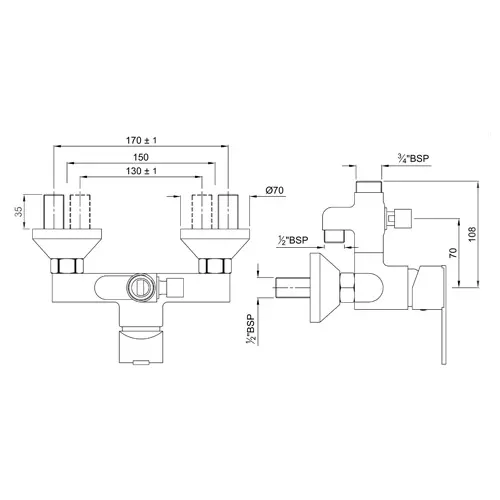 Essco by Jaquar Fonte Single Lever Shower Mixer - FON-CHR-40145