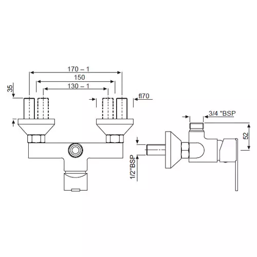 Essco by Jaquar Fonte Single Lever Shower Mixer - FON-CHR-40147