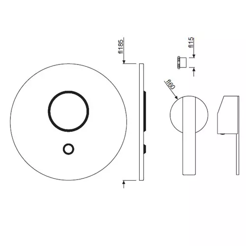 Jaquar Fonte Three Inlet Diverter Exposed Part Kit - FON-CHR-40193K