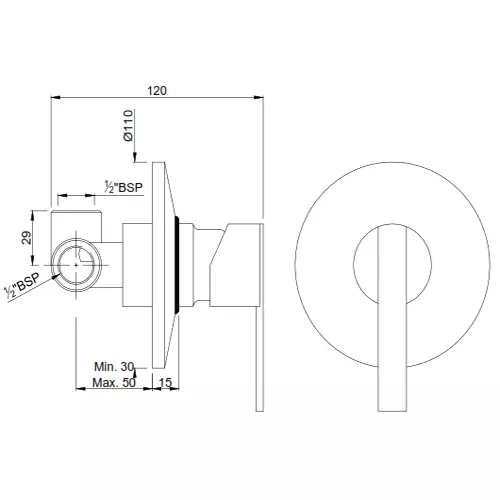 Essco by Jaquar Fonte Concealed Deusch Mixer - FON-CHR-40227