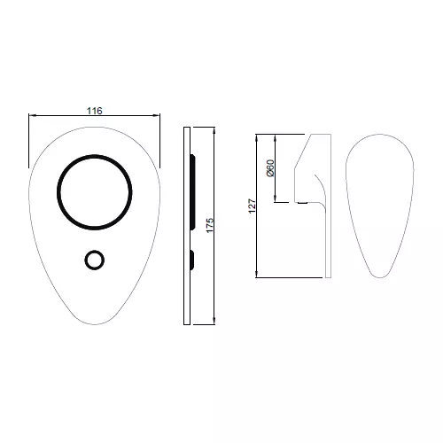 Jaquar Three Inlet Diverter Exposed Parts Kit - VGP-CHR-81193K