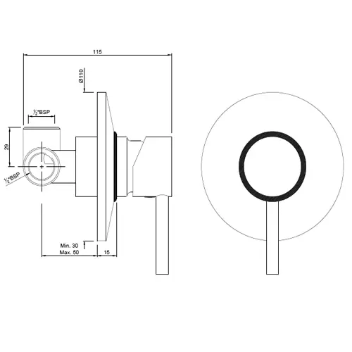 Essco by Jaquar Florentine Deusch Mixer For Over Head Shower - FLR-CHR-5227