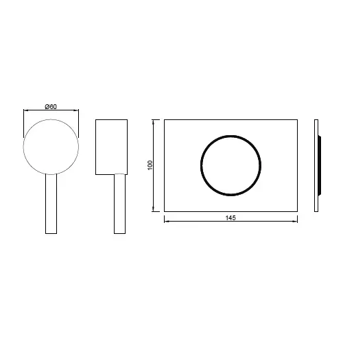 Essco by Jaquar Florentine High Flow Shower Mixer Exposed Part Kit - FLR-CHR-5279K
