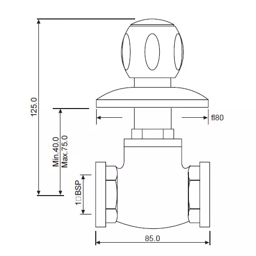 Jaquar Clarion Flush Cock - CQT-CHR-24081A