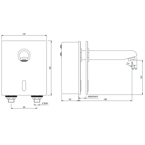 Jaquar Aquisense Sensor Faucet - SNR-STL-51071