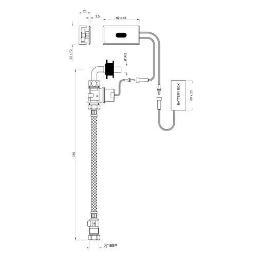 Jaquar Sensor Flush Valve - SNR-CHR-51097